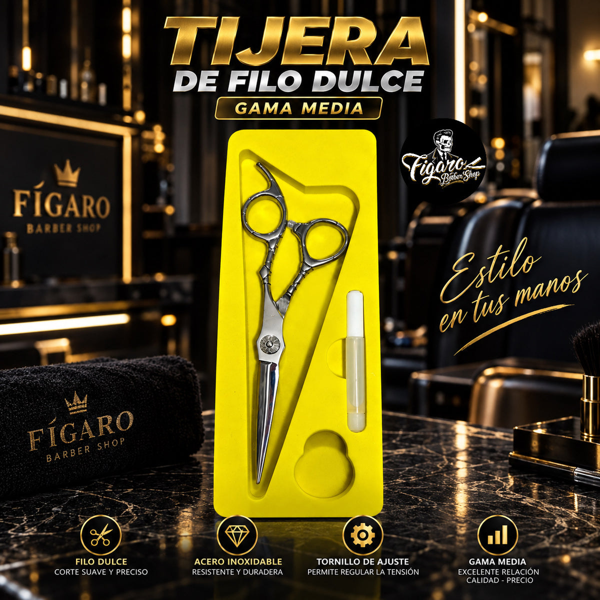 Tijera Filo Dulce Gama Media