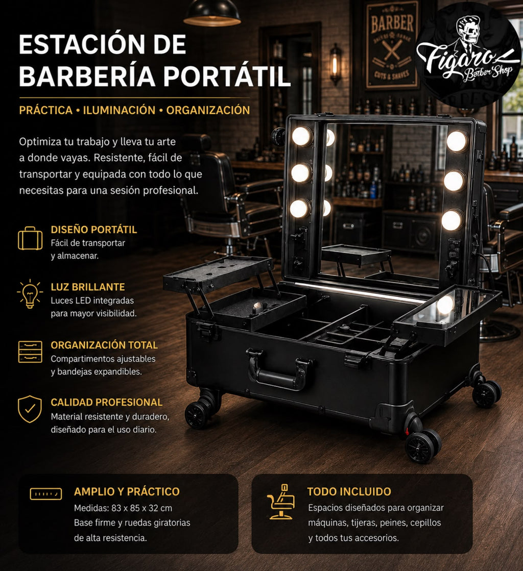 Estación de barbería portátil (Maletin)