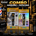 Combo Kemei Máquina + Patillera