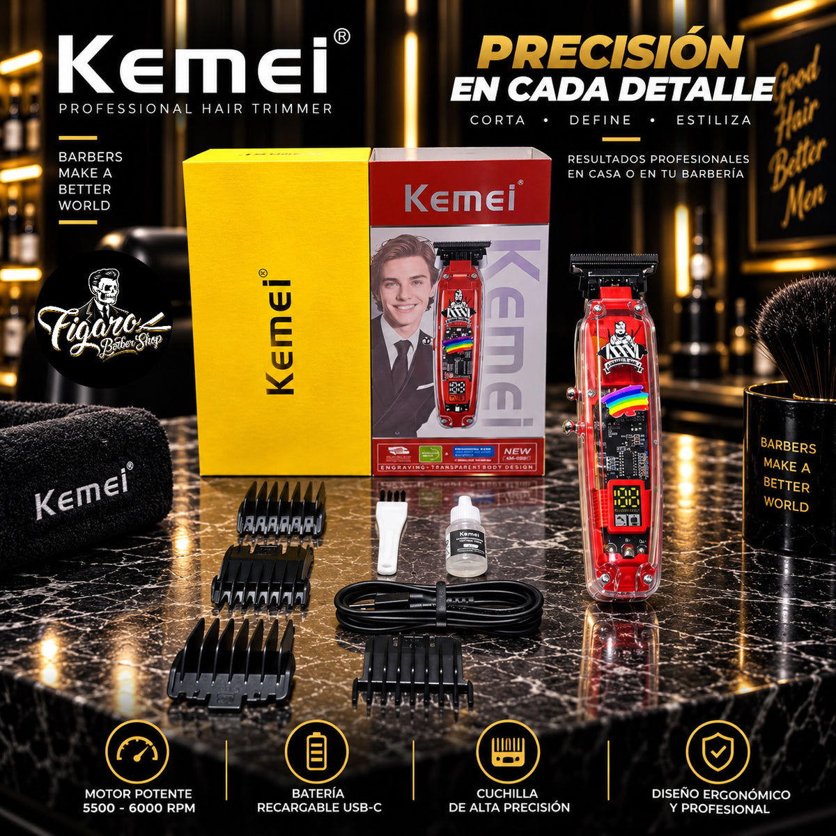 Trimmer Kemei KM 6960