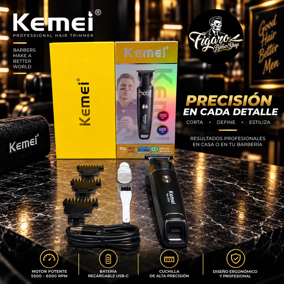 Trimmer Kemei KM 2151