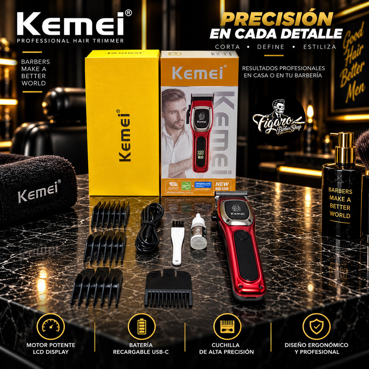 Máquina Kemei 1709