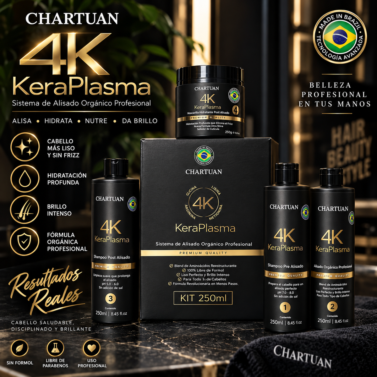 Kit Chartuan 4K KeraPlasma 250 ml