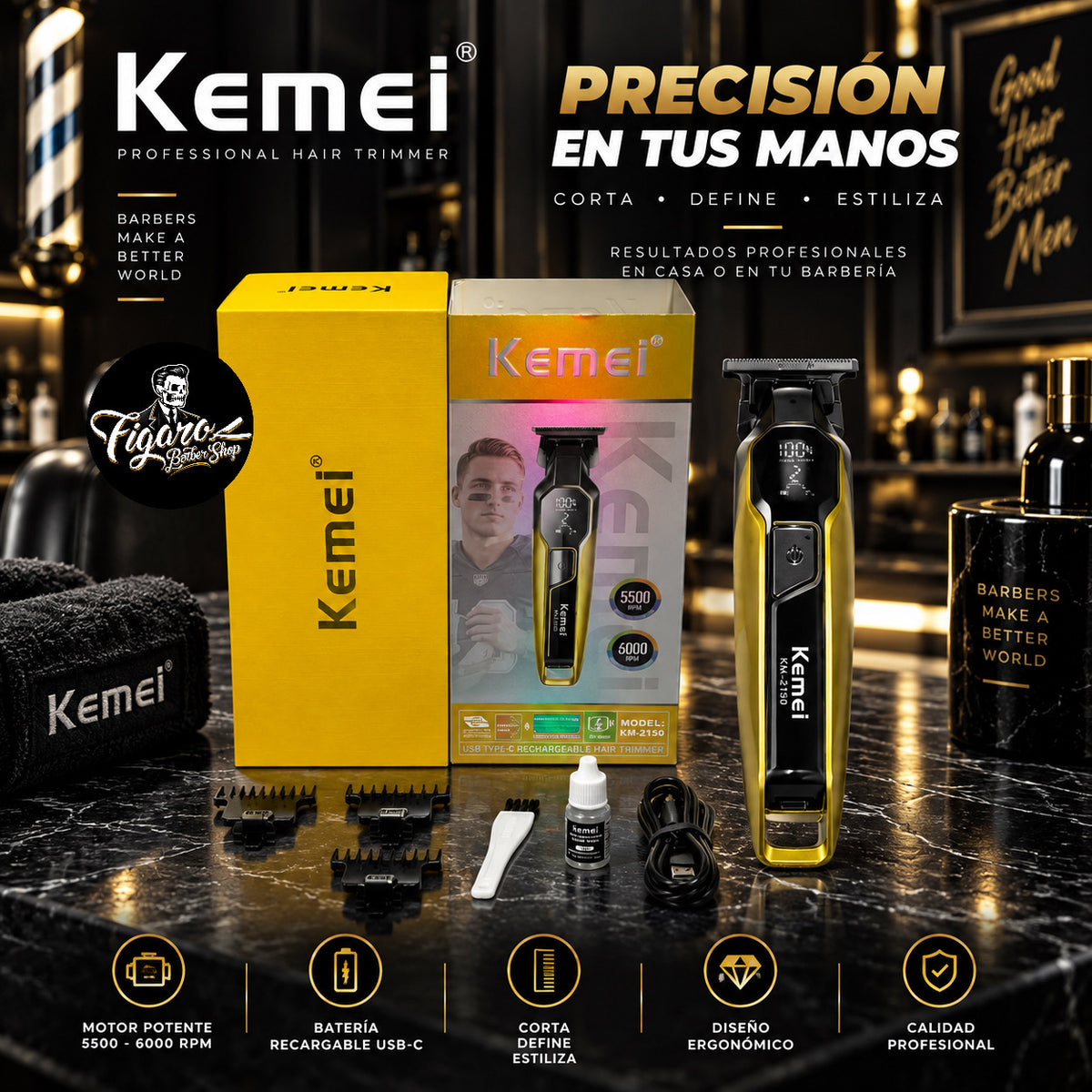 Trimmer Kemei KM 2150
